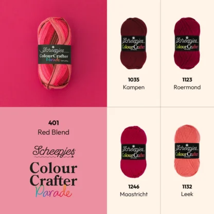 Scheepjes Colour Crafter Parade 100g 401 Red Blend - Image 2
