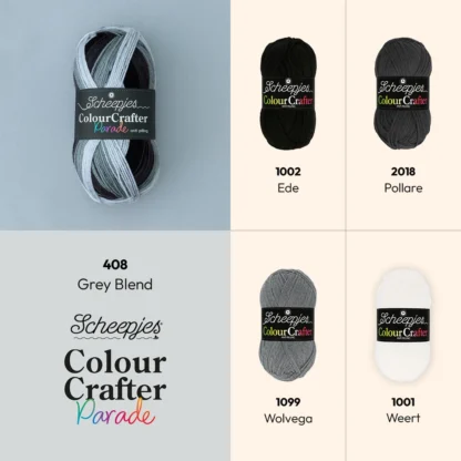 Scheepjes Colour Crafter Parade 100g 408 Grey Blend - Image 2