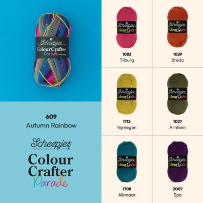Scheepjes Colour Crafter Parade 100g 609 Autumn Rainbow - Image 2