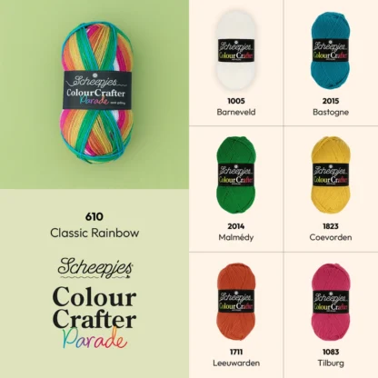 Scheepjes Colour Crafter Parade 100g 610 Classic Rainbow - Image 2