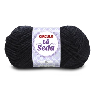 Círculo Lã Seda 100g 8990 Preto